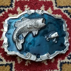 ⚡VINTAGE | Bass Fish & Lure Belt Buckle